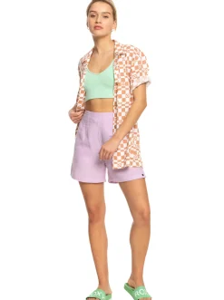 Aloha Sunset Check - Kurzarmliges Hemd Fur Frauen><noscript><img width=