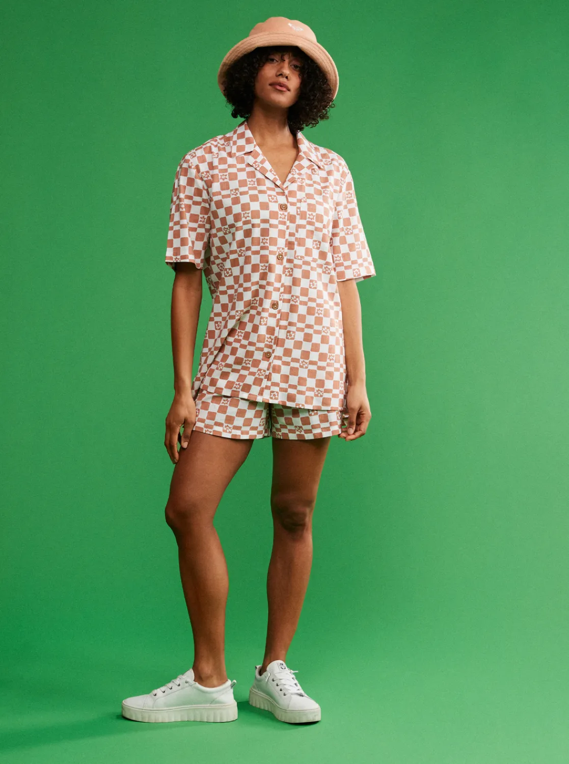 Aloha Sunset Check - Kurzarmliges Hemd Fur Frauen>Roxy Cheap