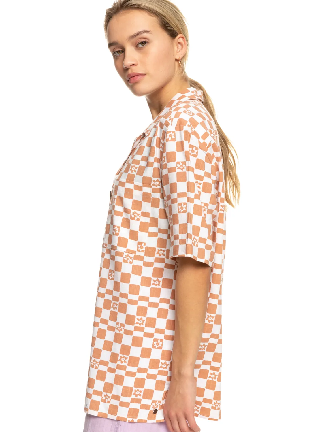 Aloha Sunset Check - Kurzarmliges Hemd Fur Frauen>Roxy Cheap