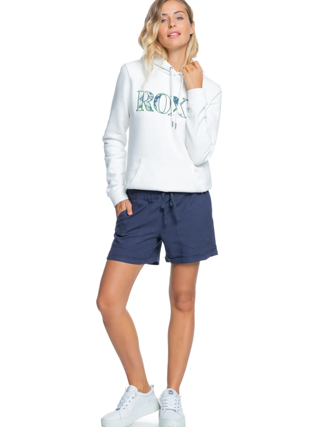 Another Kiss - Leinen Shorts Fur Frauen>Roxy Cheap