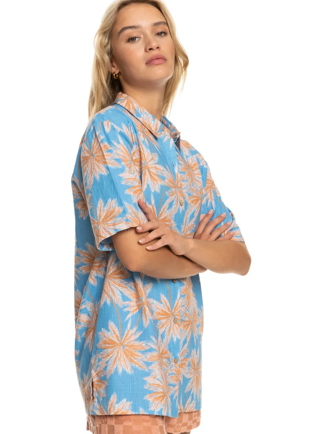 Another Sun - Kurzarm-Hawaiihemd Fur Frauen>Roxy Online