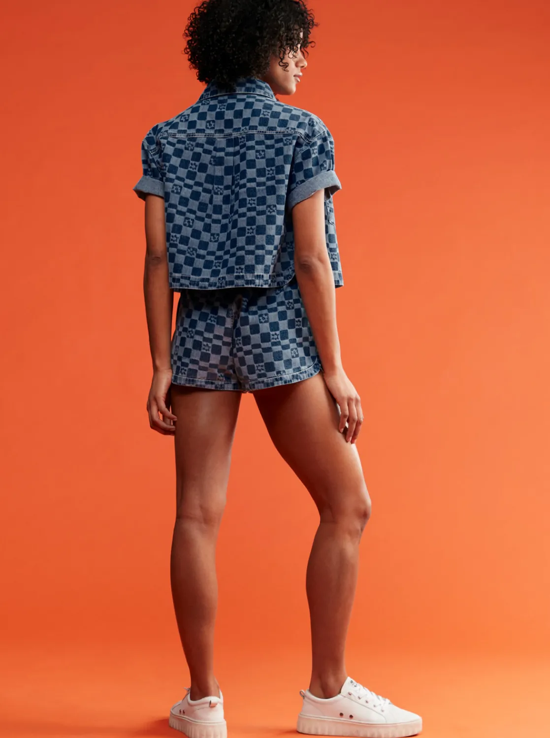 Blue Wave Club Printed - Kurzarm-Jeanshemd Fur Frauen>Roxy Hot