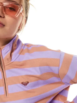 Carefree Vibe - Sweatshirt Mit Halbem Reisverschluss Fur Frauen><noscript><img width=
