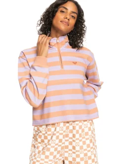 Carefree Vibe - Sweatshirt Mit Halbem Reisverschluss Fur Frauen><noscript><img width=