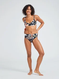 Hibiscus Wave - Bikiniunterteil Mit Mittelhohem Bund Fur Frauen><noscript><img width=
