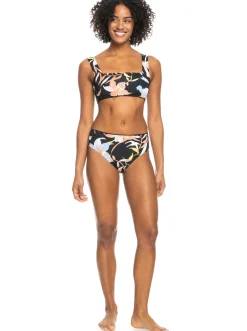 Hibiscus Wave - Bikiniunterteil Mit Mittelhohem Bund Fur Frauen><noscript><img width=