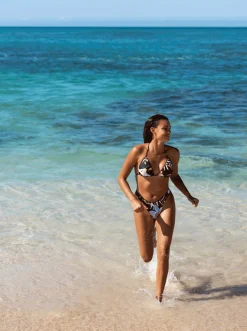 Hibiscus Wave - Tiki-Tri-Bikinioberteil Fur Frauen><noscript><img width=