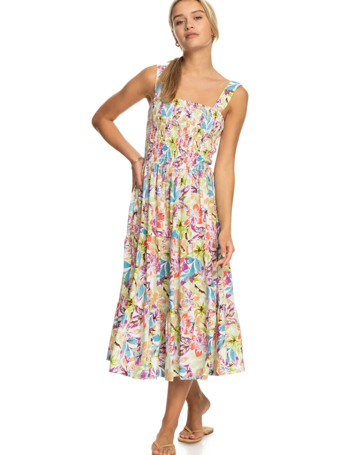 Honeymoon Avenue Printed - Midikleid Fur Frauen>Roxy Outlet