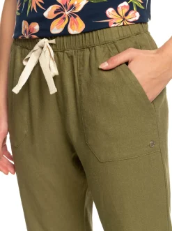 On The Seashore - Cargo Hose Aus Leinen Fur Frauen><noscript><img width=