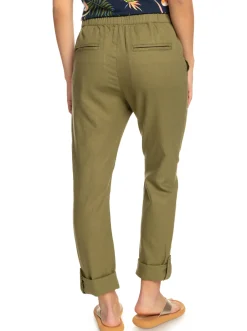 On The Seashore - Cargo Hose Aus Leinen Fur Frauen><noscript><img width=
