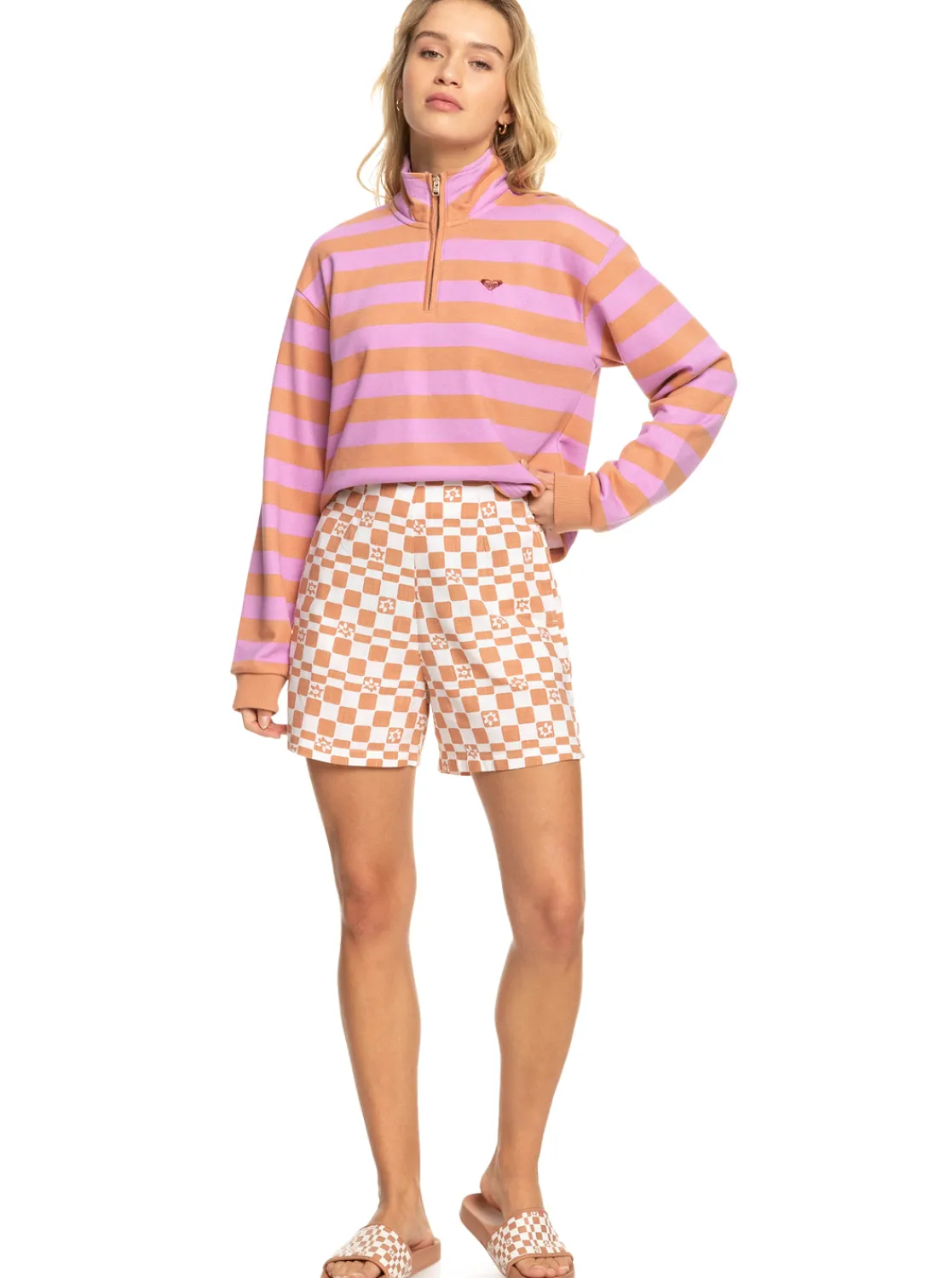 Over The Sun Check - Leichte Shorts Fur Frauen>Roxy Best