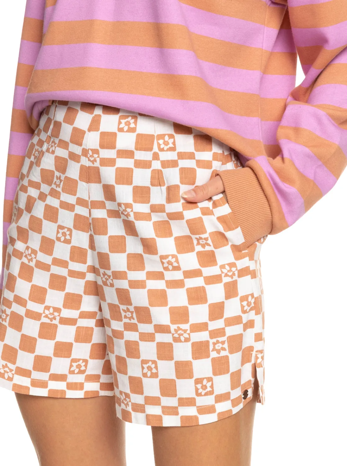 Over The Sun Check - Leichte Shorts Fur Frauen>Roxy Best