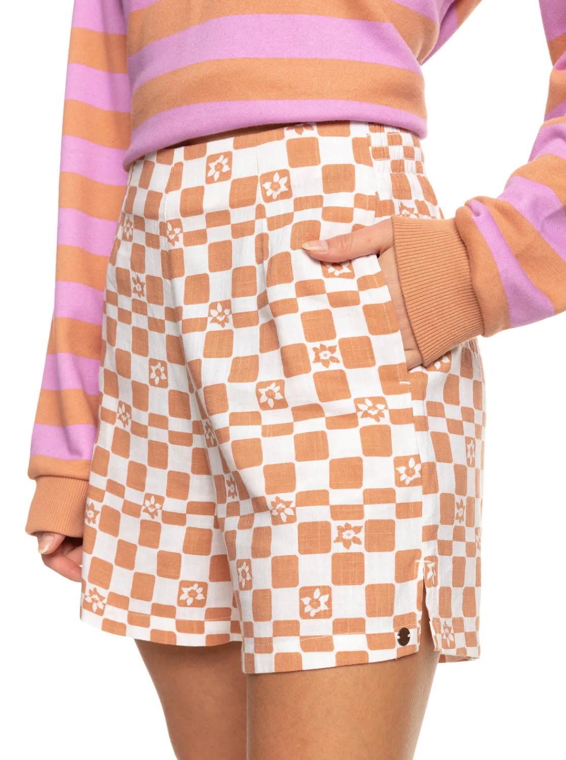 Over The Sun Check - Leichte Shorts Fur Frauen>Roxy Best