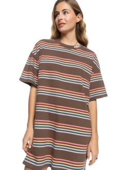Play It Back - T-Shirt-Kleid Im Oversized Schnitt Fur Frauen>Roxy Fashion