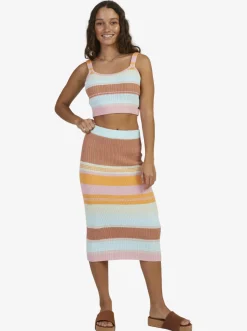 Playa Morning - Gestrickter Bodycon-Rock Fur Frauen><noscript><img width=
