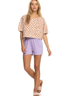 Power Check - Oversize Crop-T-Shirt Fur Frauen><noscript><img width=