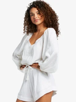 What A Vibe - Crop Top Mit Langen Armeln Fur Frauen><noscript><img width=