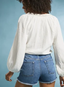 What A Vibe - Crop Top Mit Langen Armeln Fur Frauen><noscript><img width=