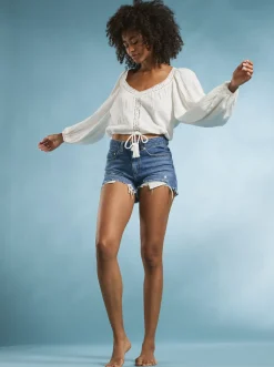 What A Vibe - Crop Top Mit Langen Armeln Fur Frauen><noscript><img width=